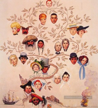 Norman Rockwell Painting - un árbol genealógico 1959 Norman Rockwell